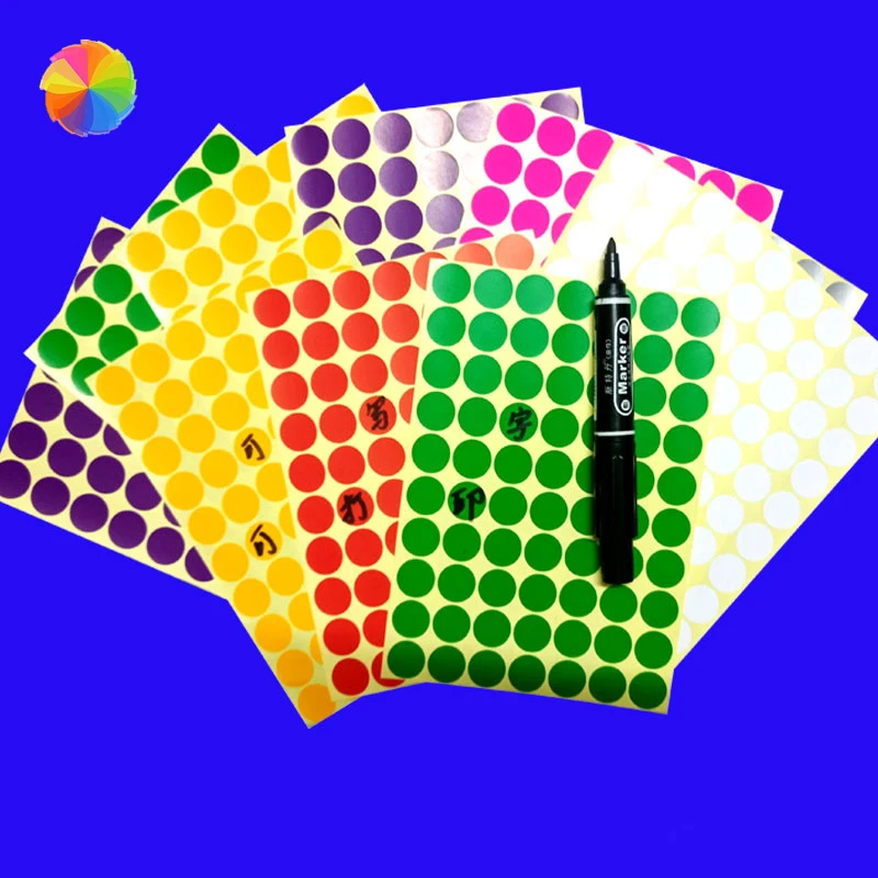 16 Цвета круглое пятно круги запечатывания стикер съемный ярлык для маркировки Dot