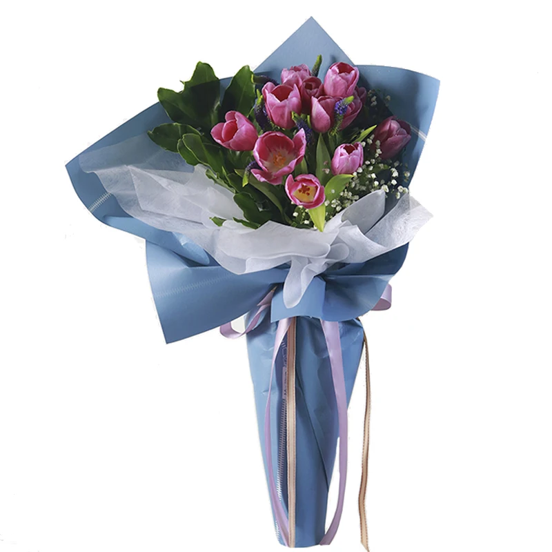 Solid  Gift Flowers Wrapping Paper