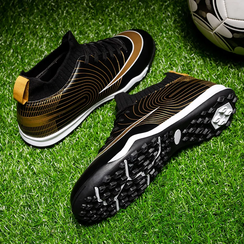 AG/TF  Football Shoes 2022 New Men Football Boots Youth Outdoor Sports Kids High-top Training Competition Football Sports Shoes