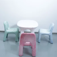 nordic cute childrens back chair nursery baby cartoon dining chairs small stool leisure outdoor plastic bench