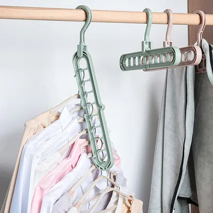 Многофункциональная Складная Волшебная вешалка с 9 отверстиями креативная