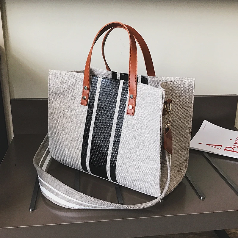 ETAILL Новая женская Холщовая Сумка-тоут Модная японская тканевая многоразовая