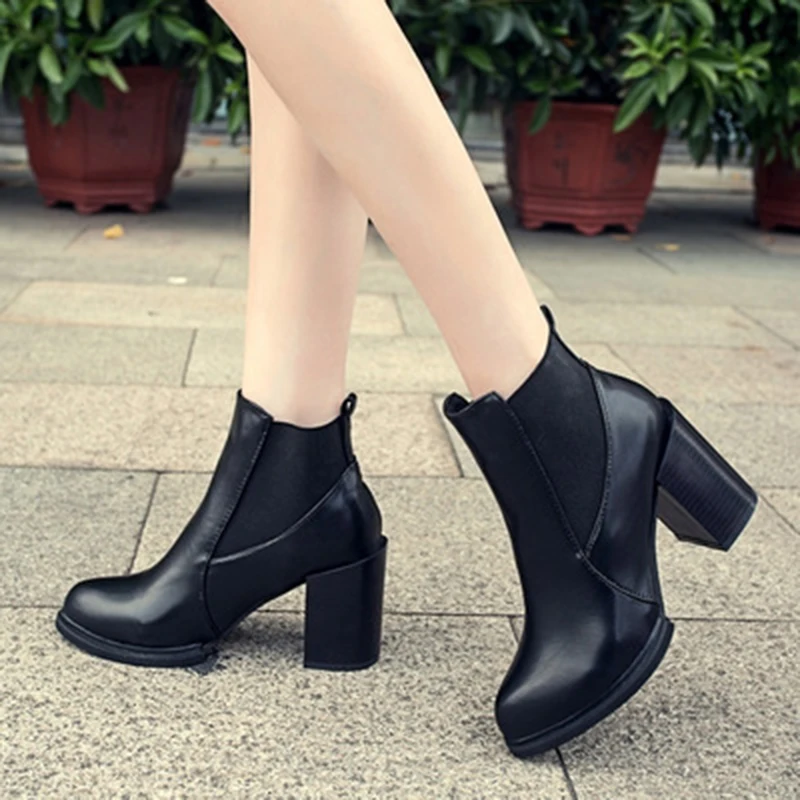 HENGSONG/модные женские ботинки с острым носком сезон весна осень Лидер продаж