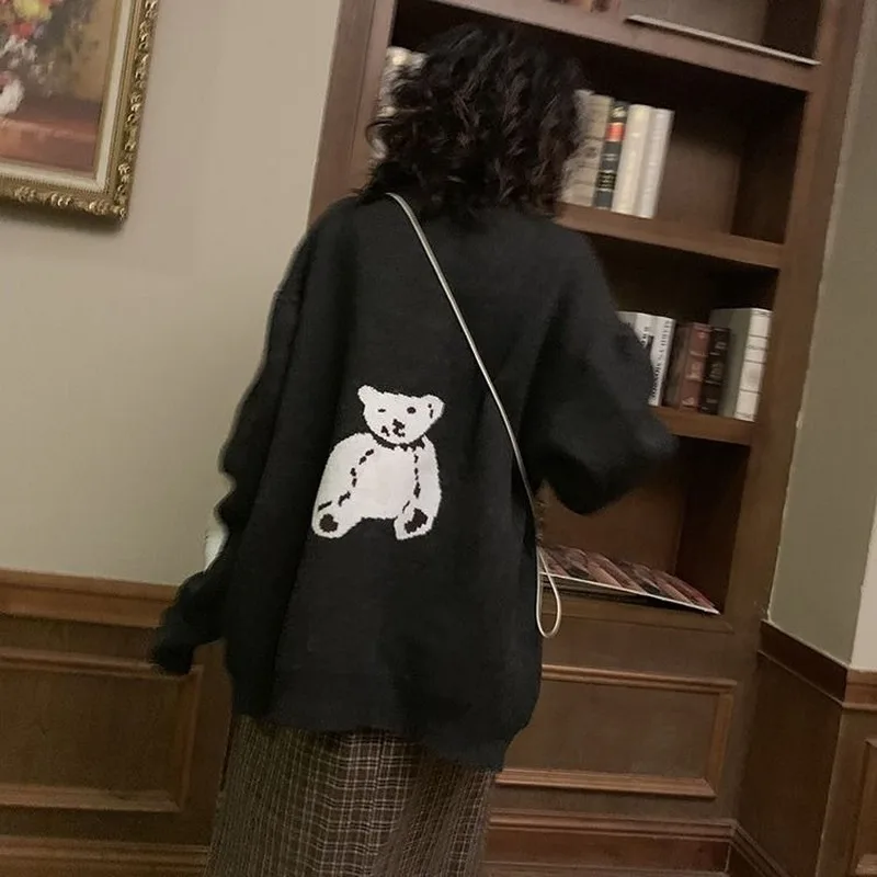 Весенний свитер 2021 корейский стиль женская винтажная одежда кардиганы с