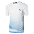 Мужская Спортивная Футболка jeansian, футболки, топы для бега, тренажерного зала, фитнеса, тренировок, футбола, с коротким рукавом, сухая посадка LSL225 WhiteBlue2