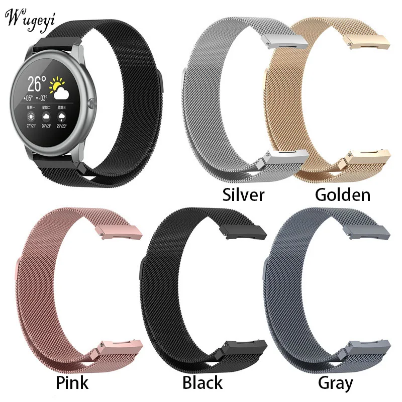 

For Xiaomi Haylou Solar LS05 Milan Watch Strap Replacement Stainless Steel Metal Magnetic Watch Band