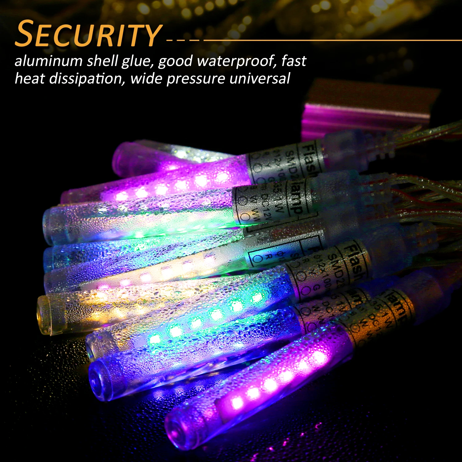 Светильник водонепроницаемые трубки для метеоритного дождя