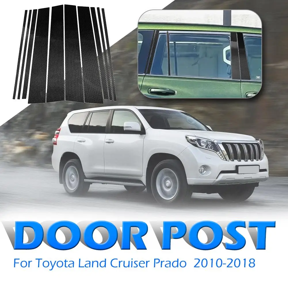 

Hot Sale Window B C Pillar Stickers Wear-resistant 10x Carbon Fiber Window B C Pillar Stickers Trim for Land Cruiser Prado 10-
