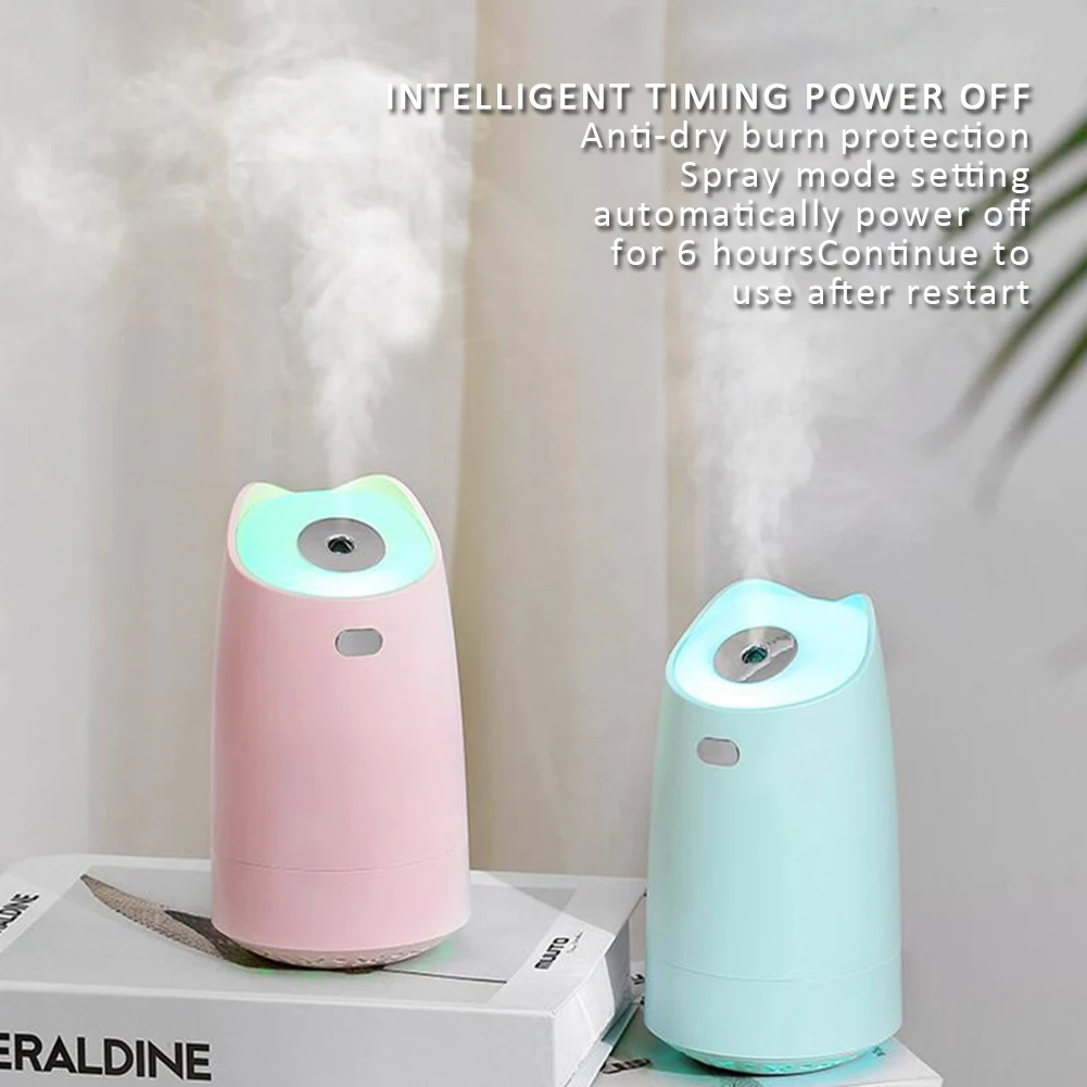 USB Humidifier 280ml Mini Portable With Colorful LED Night Ligh For Home Office Room Mist Maker Humidification Gift | Дом и сад