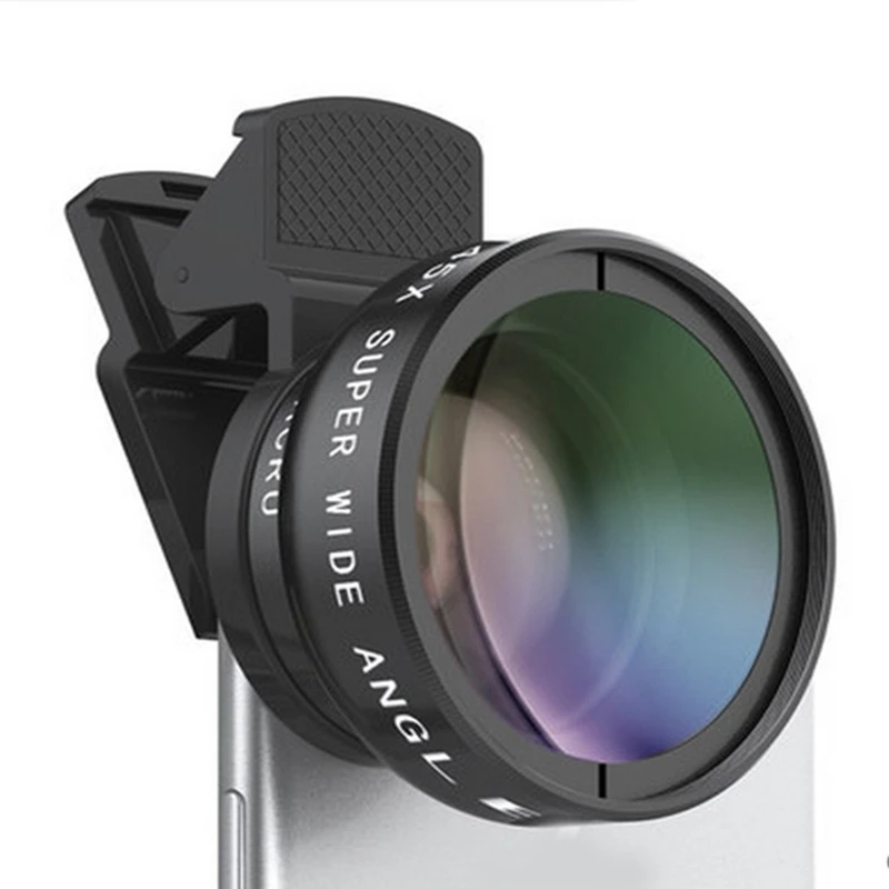 2 Functions Mobile Phone Lens 49mm 0.45X Wide Angle 10X Macro HD Camera Universal for iPhone Android | Мобильные телефоны и