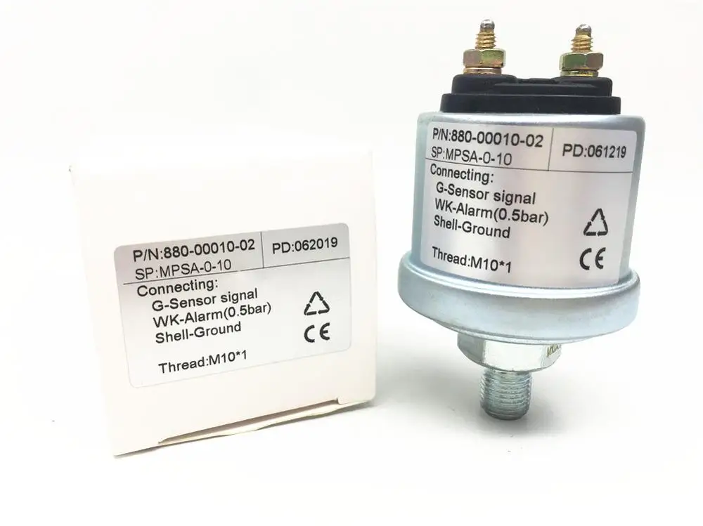 M10X1 0-10Bar Упаковка из 1 нового NPT-1/8 Механический датчик давления масла s NPT1/8 M10X1 датчик резьбы для 5 бар 10 бар датчик давления топлива - Цвет: M10X1 0-10Bar