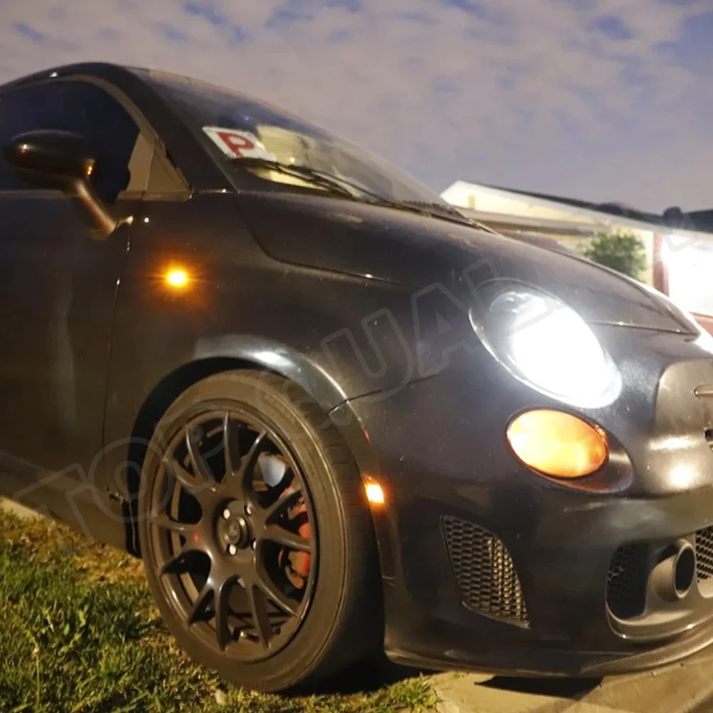 

4Pcs Fender Side Marker Light Kit For 2012 2013 2014 2015 2016 Fiat 500 Front Rear OEM Bumper Sidemarker Turn Signal Lamp