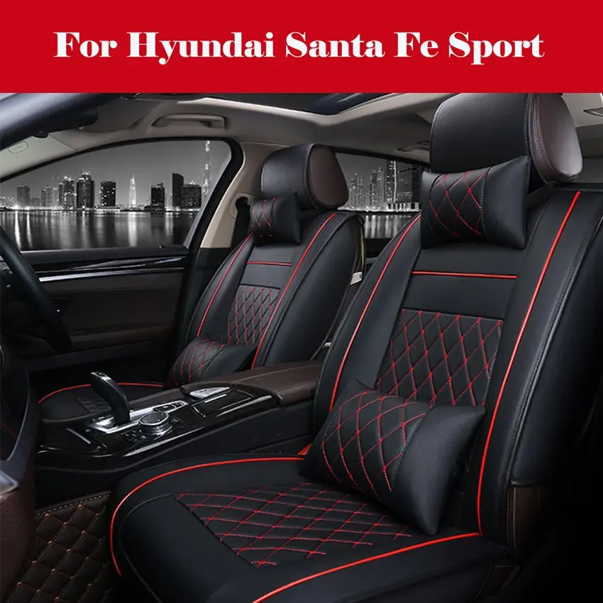 

high quality 2020 New Custom Leather Four Seasons Car Seat Cover Cushion For Hyundai Santa Fe Sport