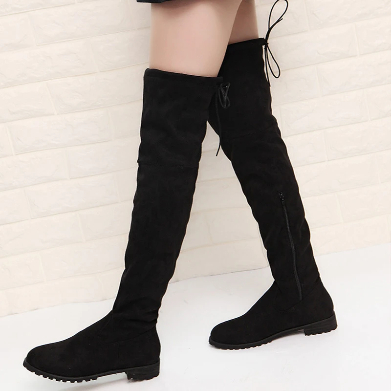 4 цвета высокие сапоги до бедра женские зимние ботфорты пикантная модная обувь на
