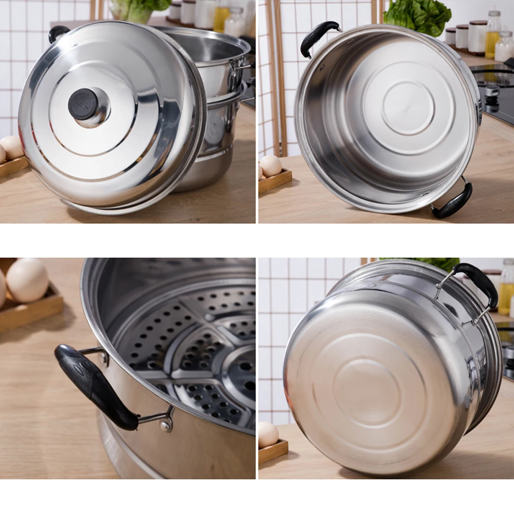 Двойные бойлеры из нержавеющей стали кастрюля для супа пароварка кухонная