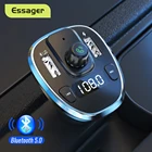 Автомобильное зарядное устройство Essager, Bluetooth 5,0, FM-передатчик, MP3, U-диск, TF-карта, мобильный телефон зарядное устройство для автомобиля