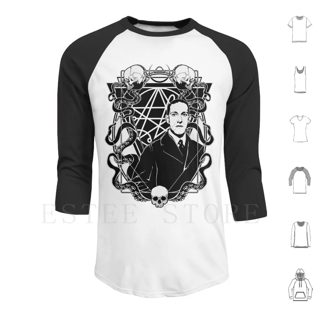 

Howard Phillips Hoodie Long Sleeve H P Tentacles Tentacle Skull Skulls Horror Sigil Of The Gateway Necronomicon Cthulhu