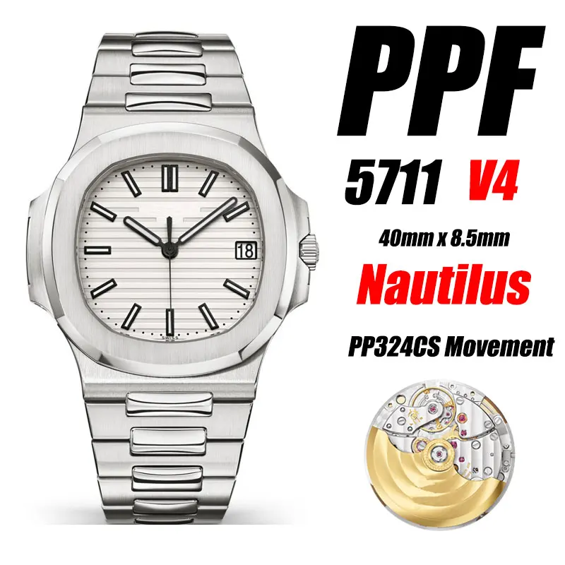 

Men's Mechanical Watch PPF V4 Nautilus 5711 Stainless Steel Watch 324CS Mechanical 8.5MM Movement AAA High Quality01