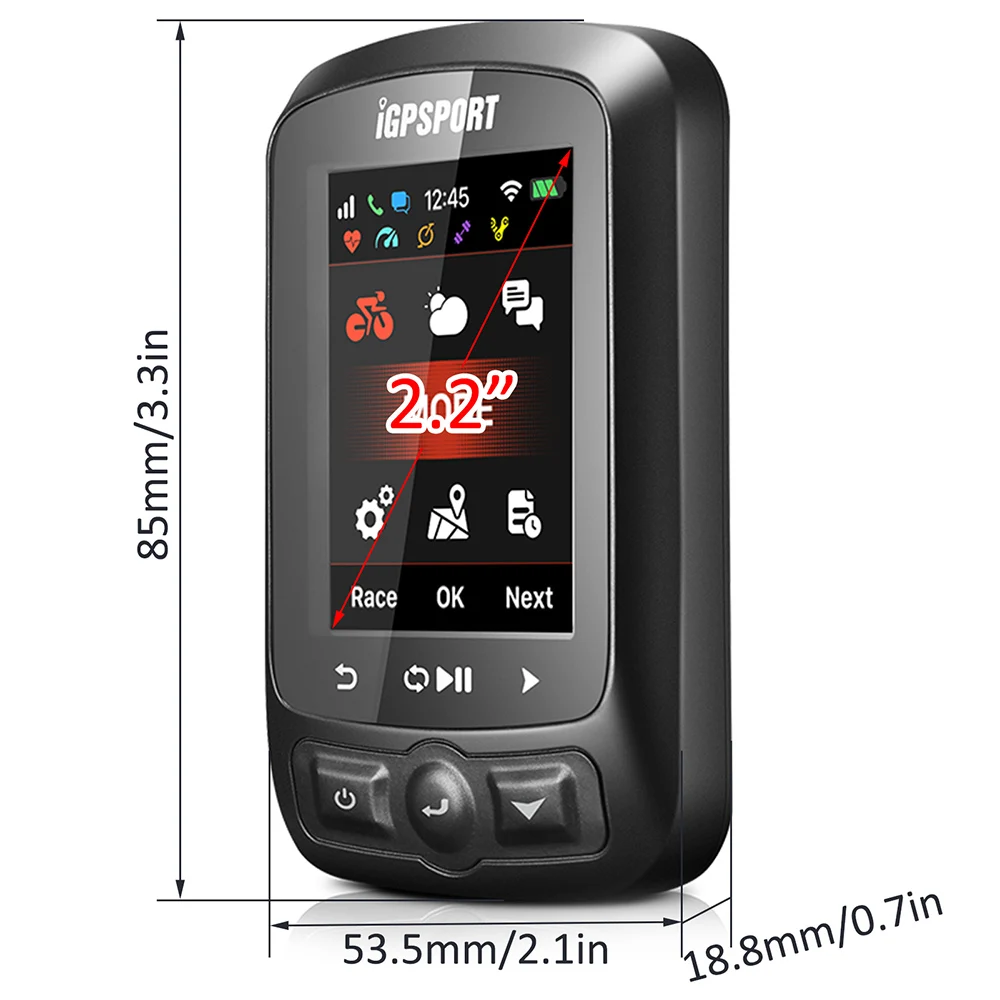 

GPS Cycling Computer ANT WIFI Rechargeable IPX7 Water Resistant Bike Odometer Riding Bicycle Accessories