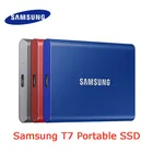 Samsung T7 SSD 500 Гб ТБ 2 ТБ USB3.2 Gen 2 Type-C портативный интерфейс твердотельный накопитель PCIe NVMe