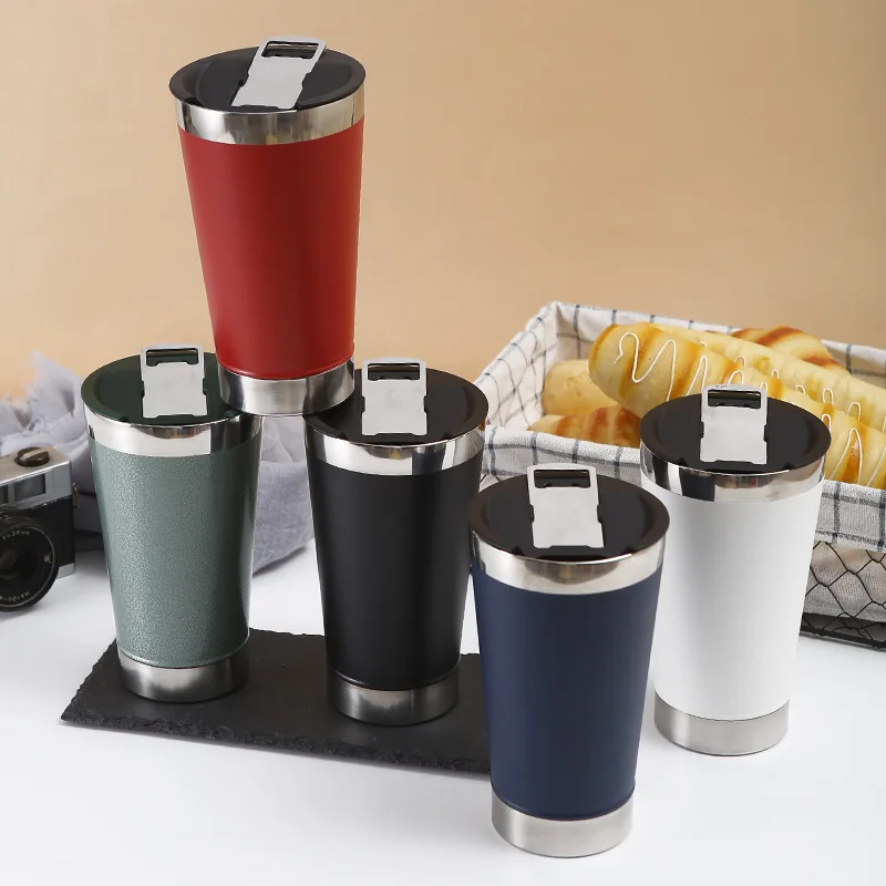 

304 Stainless Steel Coffee Cup Car Cup Double Layer Brazil Cup Thermos Cup Beer Cup with Bottle Opener Water Bottles