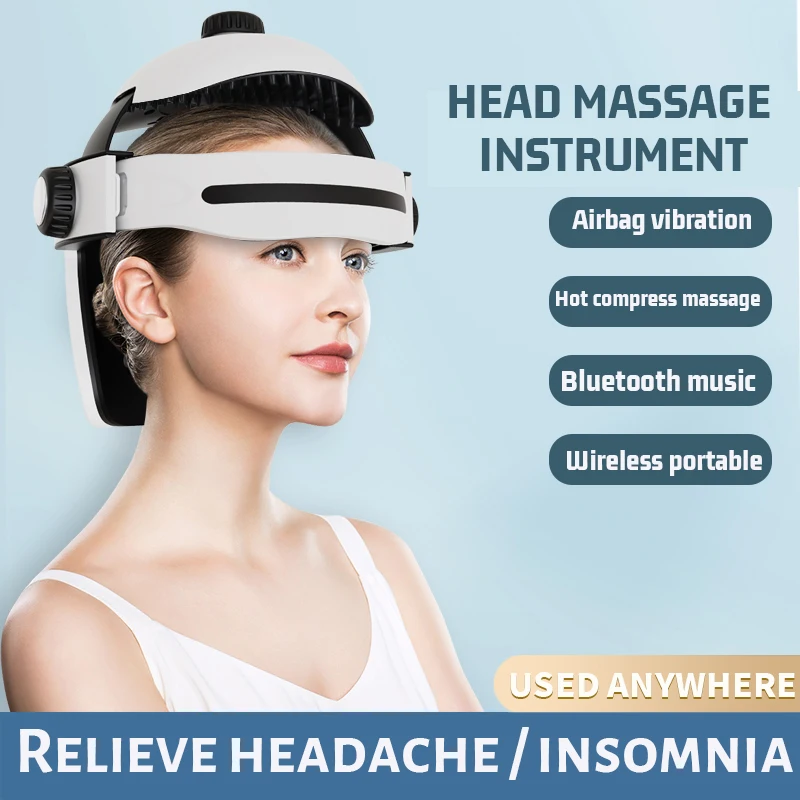 New Head Massage Equipment Airbag Vibration Simulation Hand Massage Can Play Music Relieve Headache Help Sleep Massager