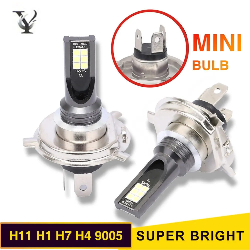2 шт. H7 H4 H11 H1 9005 9006 HB4 5202 H16 светодиодный Canbus лампа фары комплект 1860 светодиодных чипов 12V 4500LM 6000K мини автомобильный лампы Hi/lo луч