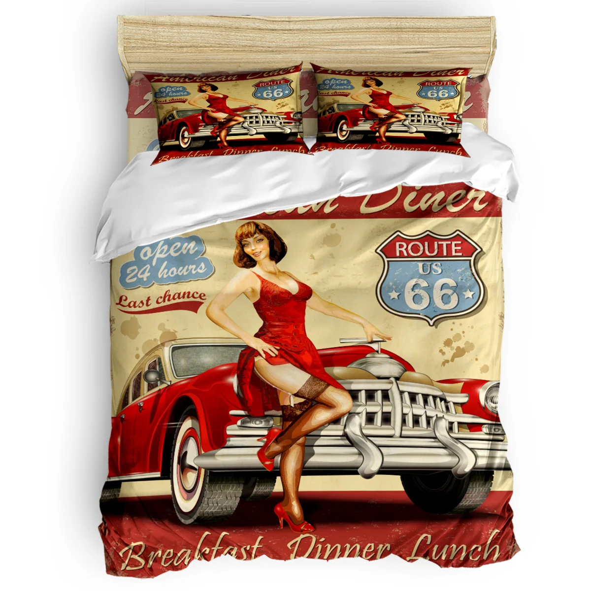 Комплект постельного белья с одеялом для дома автомобильным постельным плакатом
