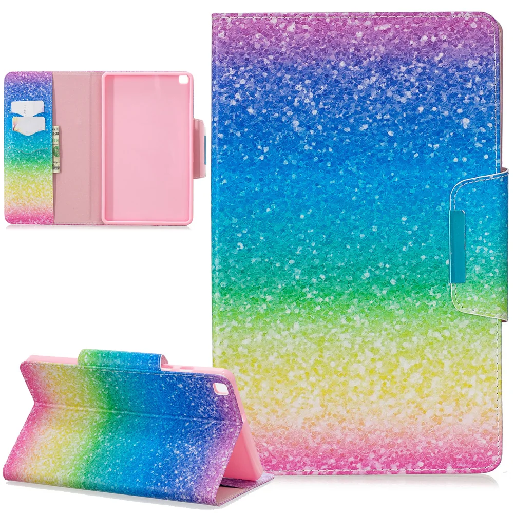 Милый чехол книжка из искусственной кожи с рисунком для Samsung Tab A 8 0 SM T290 T295