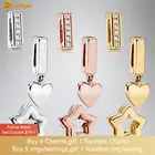 Оригинальные мерцающие серебряные подвески в форме сердца