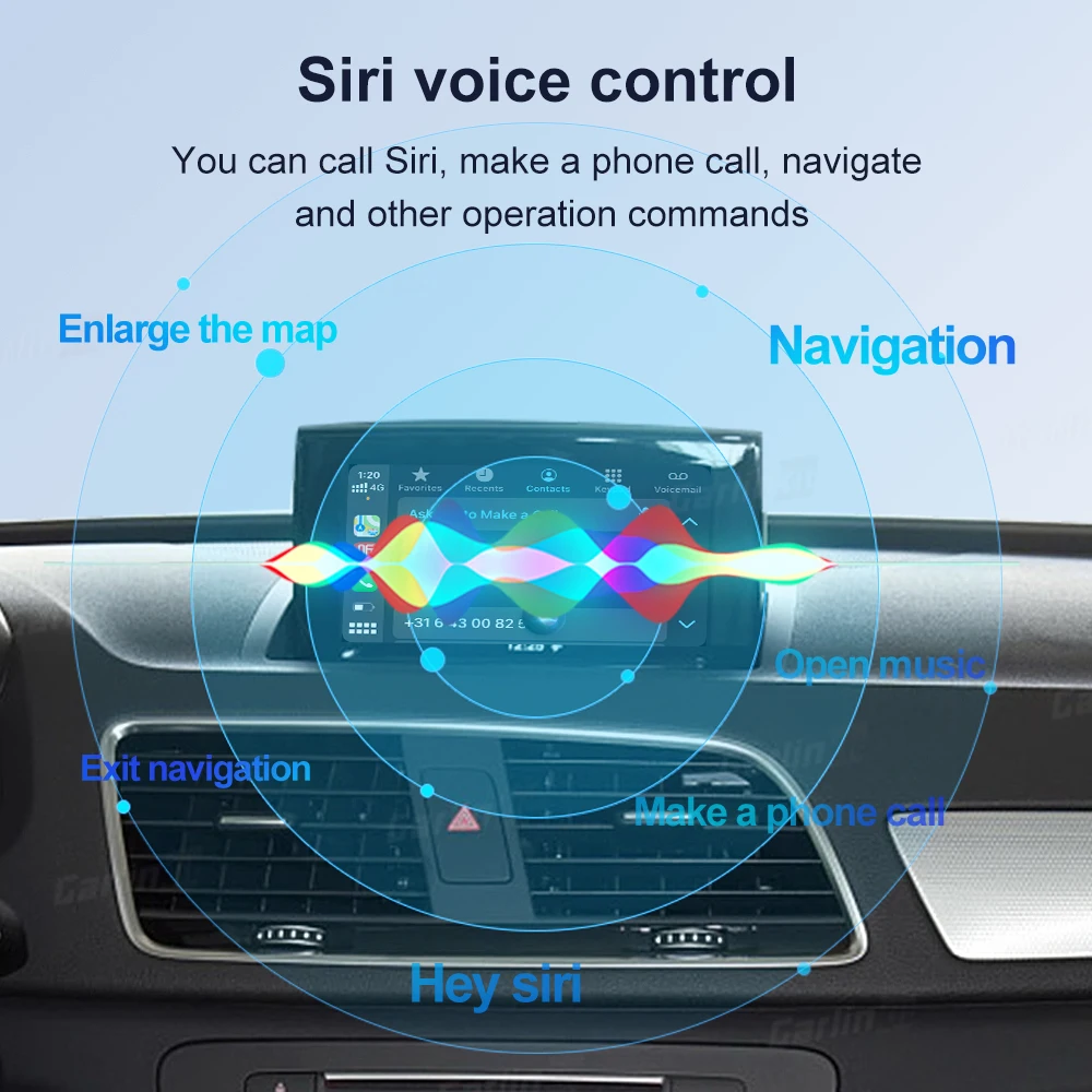 carlinkit2 0 decoder accessories for audi a6 a7 c7 q7mmi 3g for wireless apple carplay android auto mirror voice control airplay free global shipping