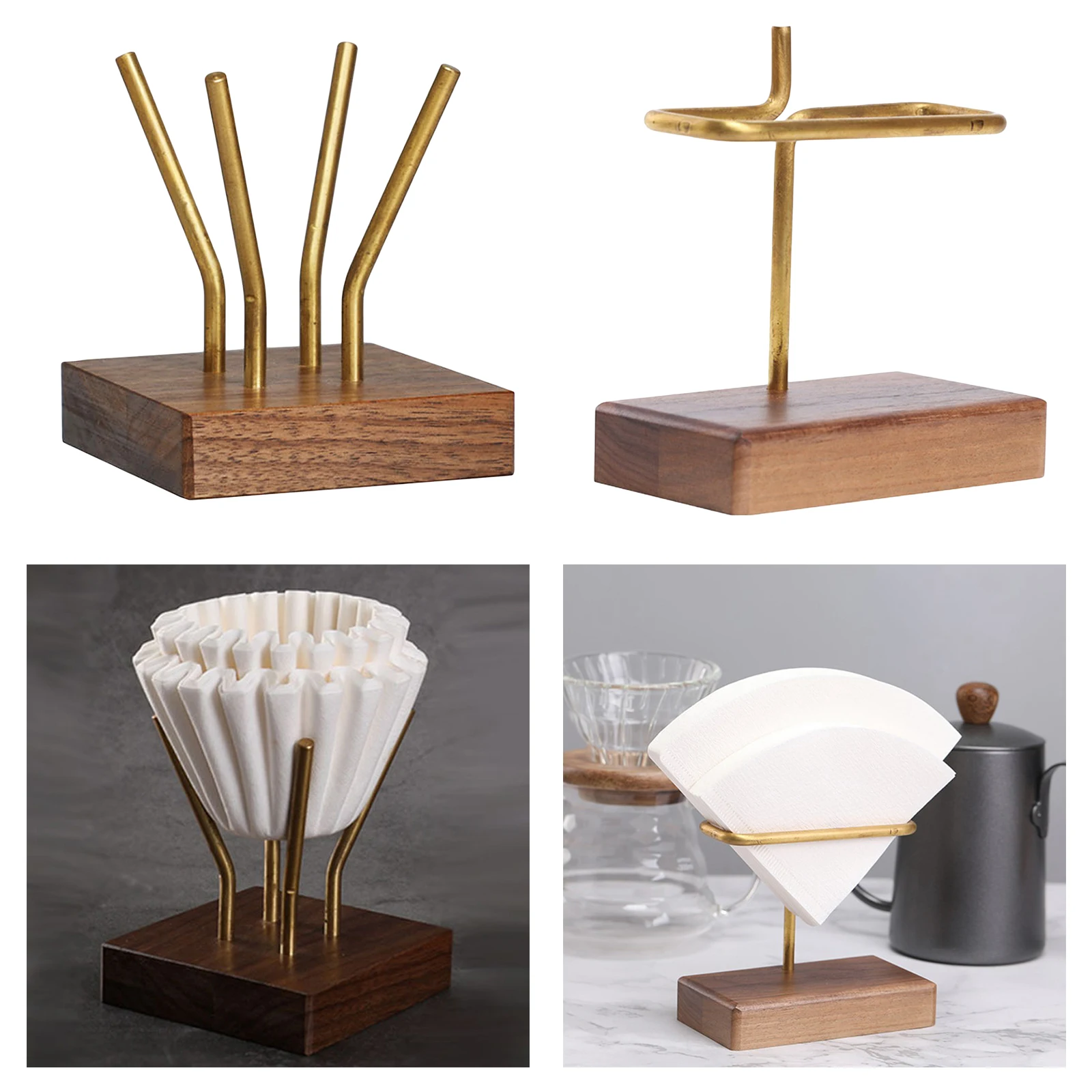 

Wooden Coffee Filter Paper Holder Rack Home Kitchen Bar Cafe Accessories