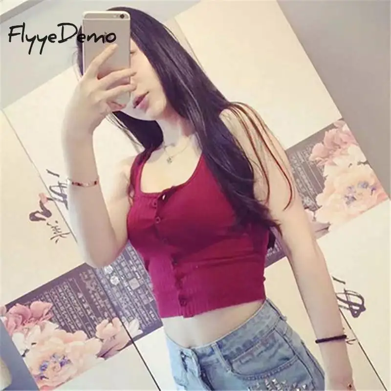 

Кроп-Топ женский однотонный без рукавов, модная пикантная повседневная майка, крутая Клубная уличная одежда, лето