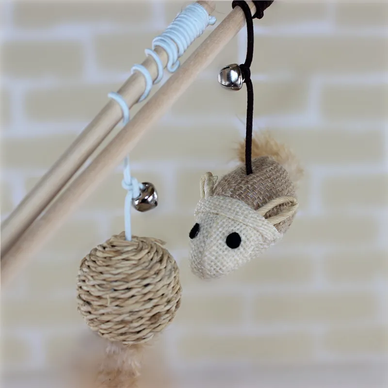 Экологически чистая игрушка для домашних животных кошка перо тизер палка | Дом и