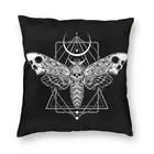 Модная квадратная наволочка Surreal Death Moth, декоративная 3D двухсторонняя наволочка с рисунком в готическом стиле для дивана