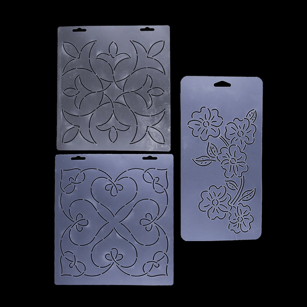 3 шт. полупрозрачный трафарет пластиковый для одеял лоскутный инструмент | Дом и