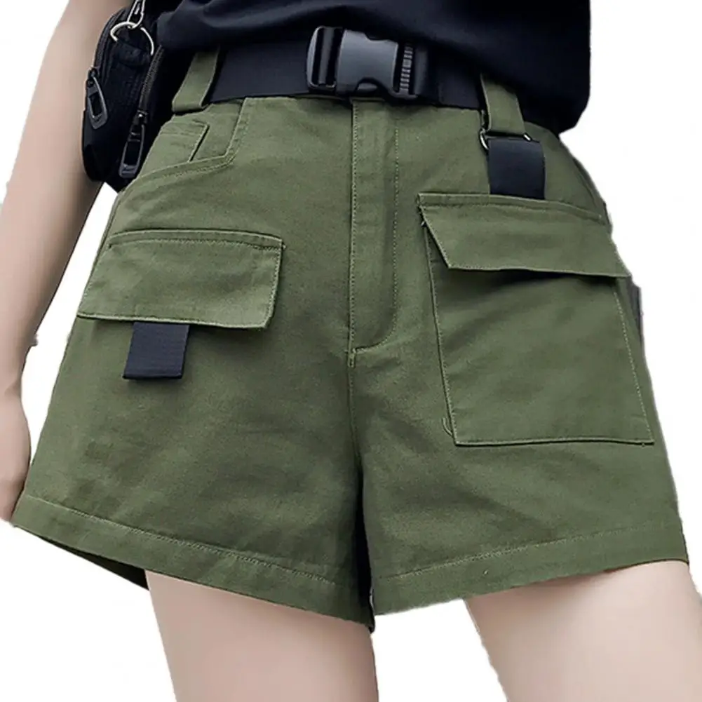

New Style Women Shorts High Waist All-match Pure Cotton Adjustable Cargo Shorts