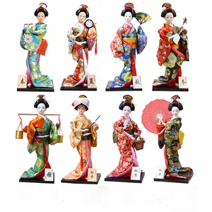 Японские милые строительные куклы, 30 см, с красивым кимоно, новые украшения для дома и офиса, миниатюры, подарок на день рождения ZL211