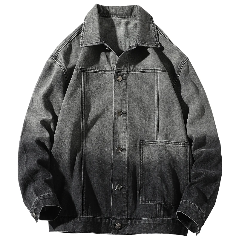 

The Gradient Denim Jacket Coat Han Edition New Easing Leisure Trend Spring Handsome Male Men Outerwear Cotton Casual