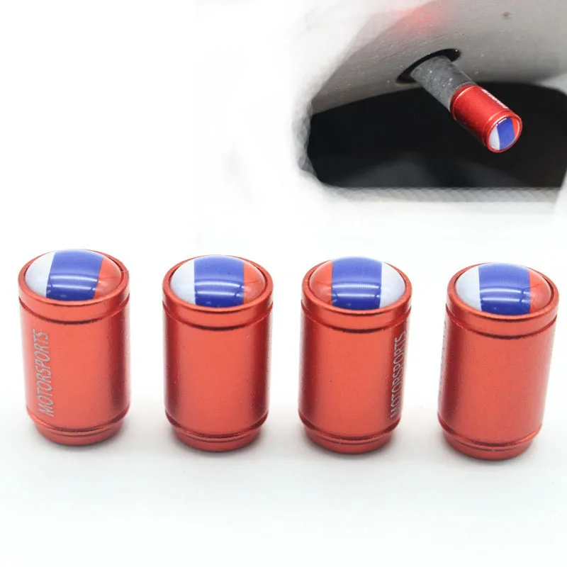 

4Pcs/lot Universal Russian flag Car Moto Bike Tire Wheel Valve Cap Dust covers Car Styling for Universal Cars Motorcycle