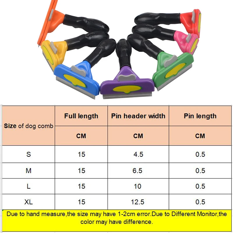 

Pet Dogs Hair Removal Comb Dogs Brush Trimmer Comb Shedding Rake Fur Hair Removal Shedding Cleaning Brush Dropshipping