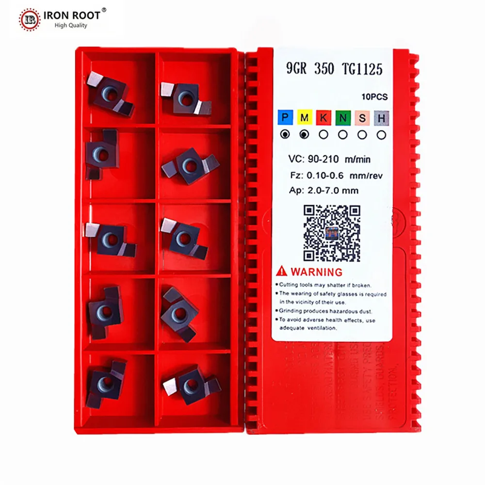 

IRON ROOT 9GR 100 150 200 250 250 300 350 TG1125 CNC metal lathe turning tool grooving carbide insert for SNGR/L tool holder