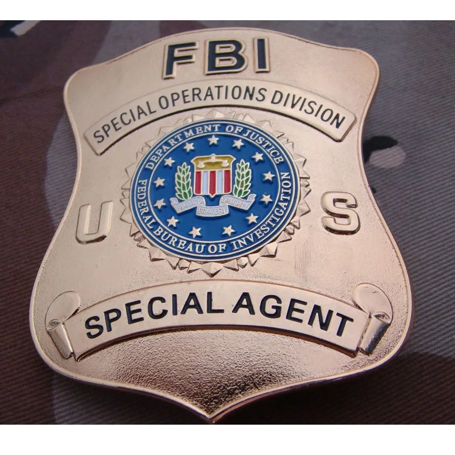 

United States FBI Metal Badge US Special Operations Division Badges Speical Agent for Collection 7.3*6cm