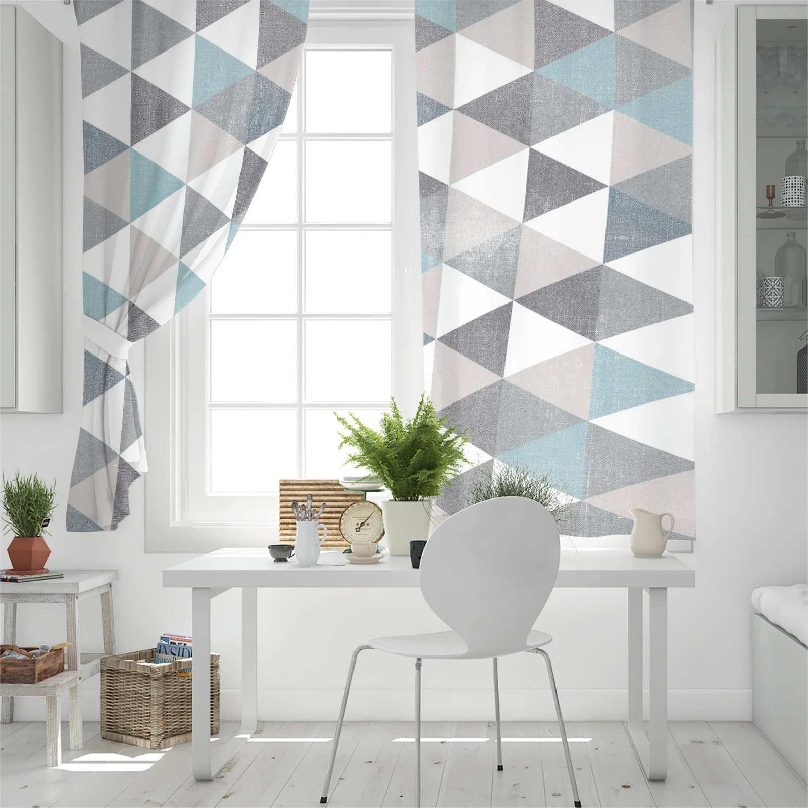 Ромб в клетку текстура Ретро Геометрические шторы для гостиной спальни оконные