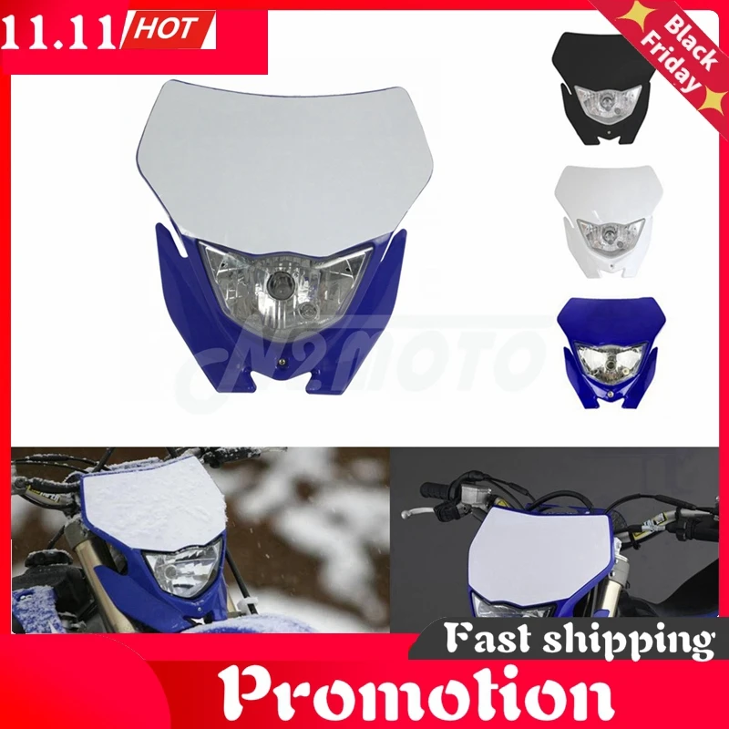 Передняя фара для мотоцикла H4 12 в 35 Вт двойной спортивный комплект Yamaha Wrf250/400/426/450