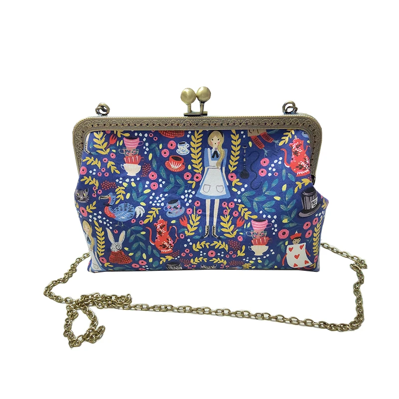 Алиса в стране чудес сумки через плечо для женщин Сумочка Дамская цепь вечерние