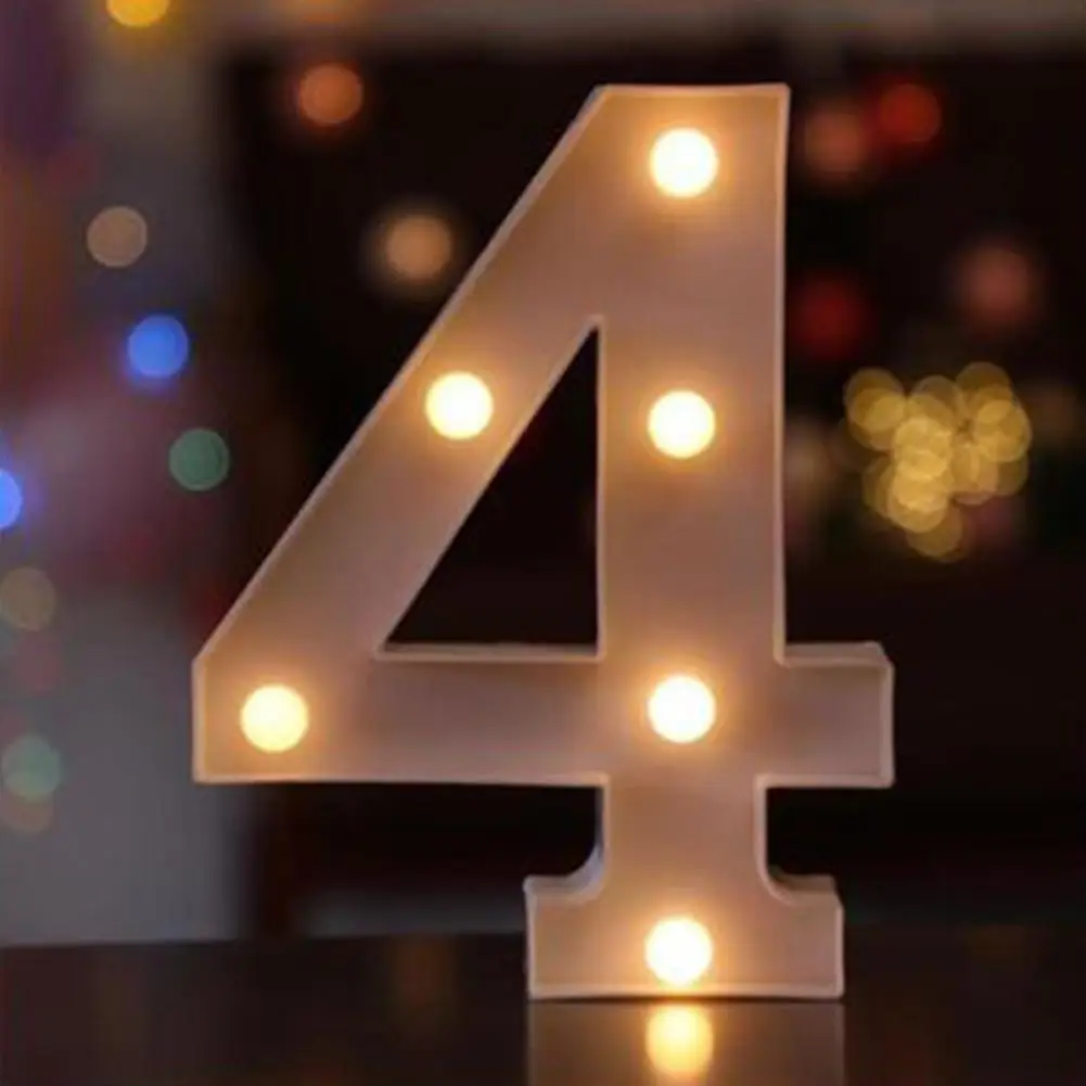 4 Светодиодный ночник шатер A-Z письмо теплый свет лампа для фестиваля Рождество романтическая атмосфера рождественское настенное украшение освещение - Цвет: 4