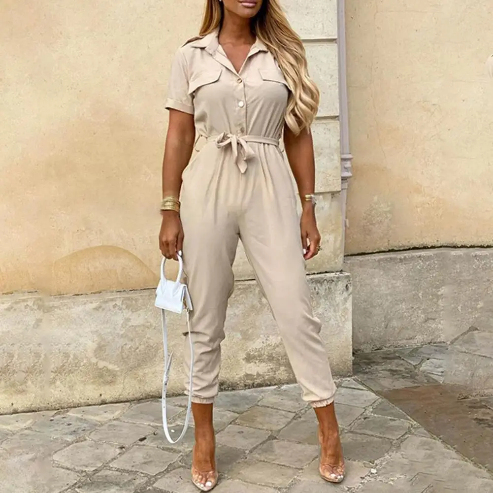 

Женский Облегающий комбинезон с коротким рукавом, однотонный комбинезон в уличном стиле, лето 2021