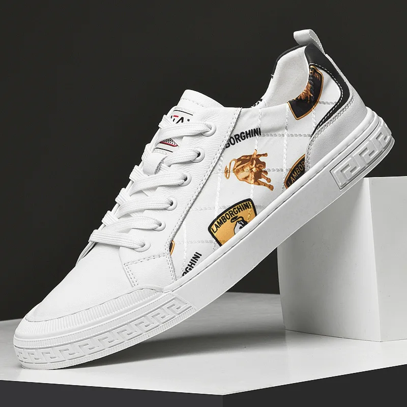 Кроссовки мужские из искусственной кожи повседневные светильник кие сникерсы