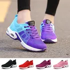 Модные женские кроссовки, уличные кроссовки для бега, тенниса, вязаные кроссовки на воздушной подушке, дышащая обувь для спортзала
